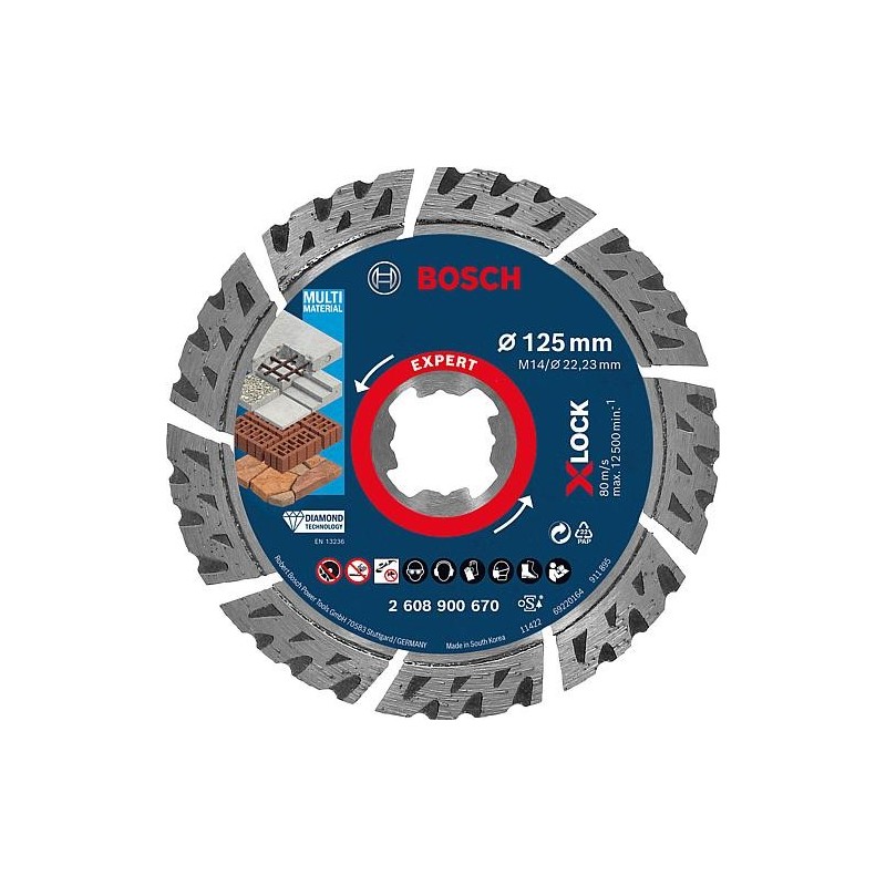 Disque diamant BOSCH Expert Multi Materiau Ø 115x22,23x2,4mm