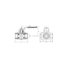 Vanne a manchon 3 pieces en acier inoxydable 1.4408 PN 64 2" type A 730 TT"