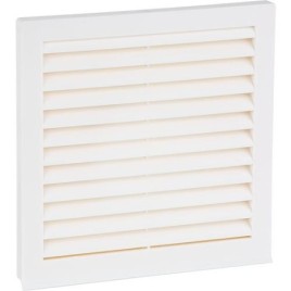 Grille d’aeration NW100 plastique blanc avec moustiquaire