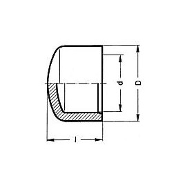 PVC-U - Raccord adhesif Capuchon, 16 mm