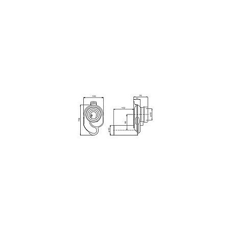 PE-Urinoir-siphon d’ecoulement sortie horizontale DN50 avec ouverture d’inspection