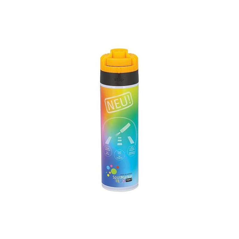 Spray de marquage orange fluo Roland Endres SpotMarker TYP7 360°, bombe aérosol 500ml