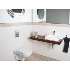 Plaque de commande WC montage vertical et horizontal blanc alpin