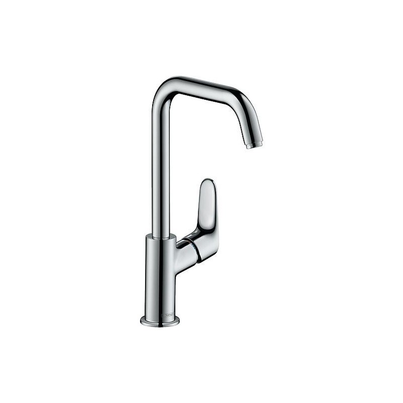 Mitigeur de lavabo Hansgrohe 240 Focus saillie 160 mm chrome sans robinetterie d’écoulement