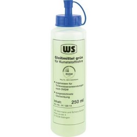 Lubrifiant WS pour tuyau plastique vert - approuvé DVGW flacon doseur 250 ml