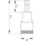 Embout de tournevis GEDORE 1/2" six pans creux avec tete spherique SW 6,0mm, longueur 60mm