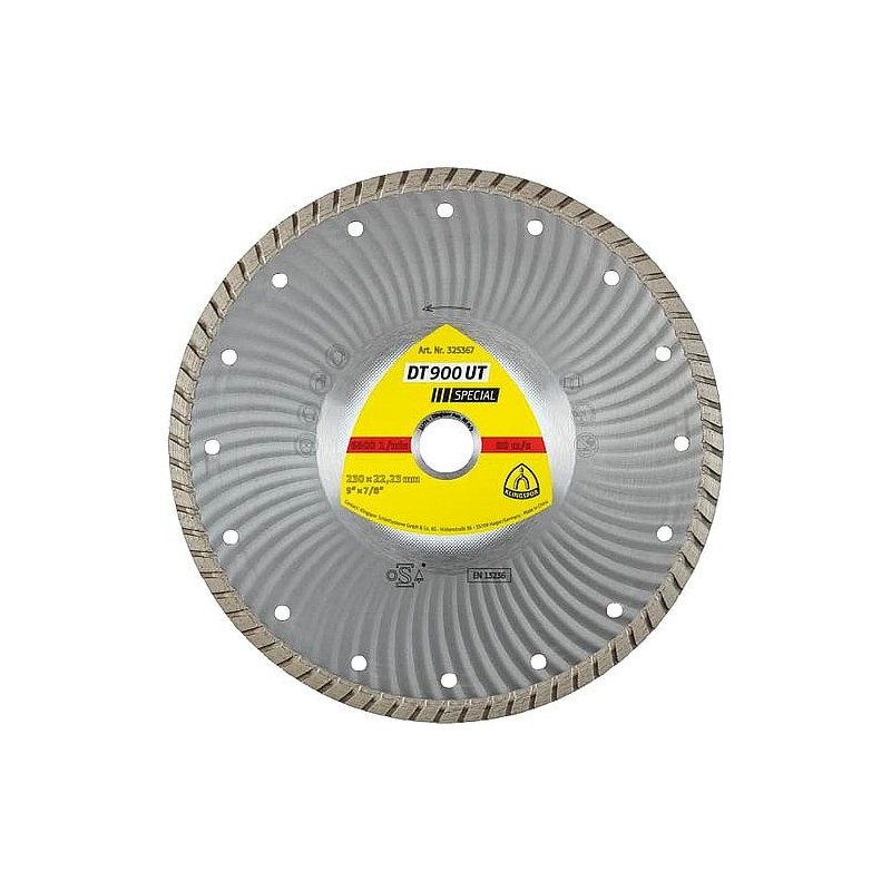 Disque diamant KLINGSPOR 115x22,23mm Turbo bord de coupe fermé