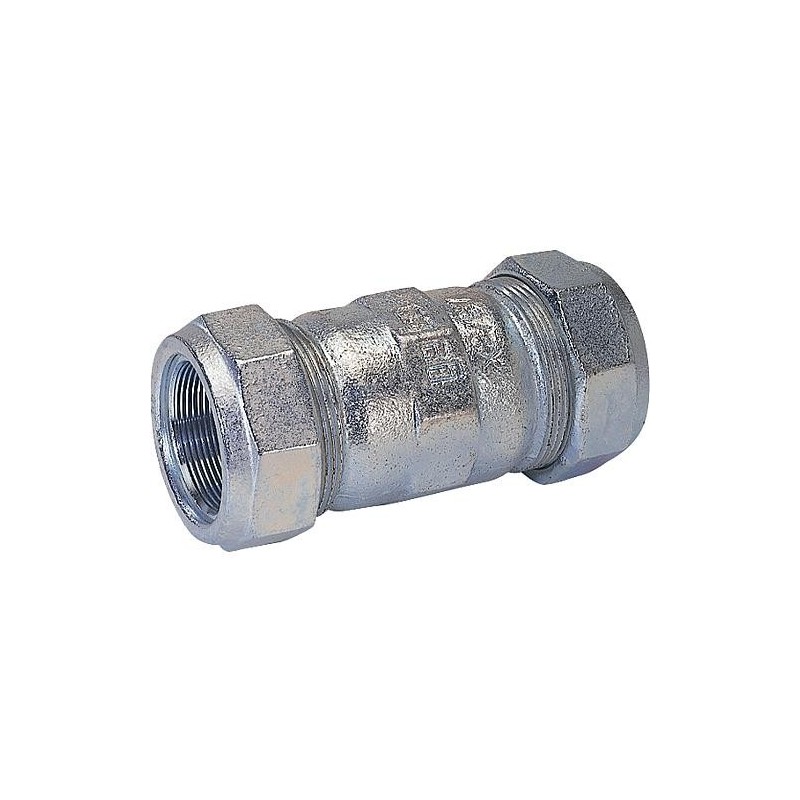 Accoup de serrage en fonte malleable fem/fem, Gaz PN 4, eau PN 10, Type O 3/4" (26,9)                             ",