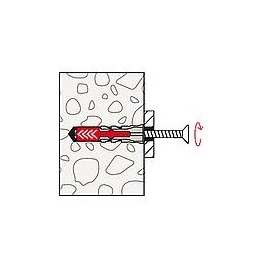 Cheville DUOPOWER 6x30 S Kit avec vis UE 50