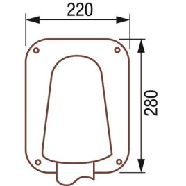 Raccord de cheminée plaque de passage solaire DN 90 verticale, marron