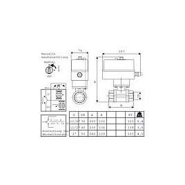 Soupape a bille electro 2/2 voies 11/2" Type EMV 110 Serie 820