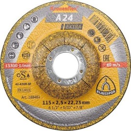 Disque de découpage KLINGSPOR coudé 115x2,5x22,23mm