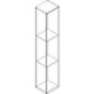 Colonne BALI 1 porte blanc brillant, réversible 300x1600x270 mm