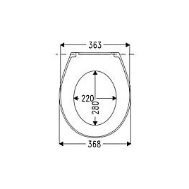 Abattant WC EMU en Duroplast, blanc sofclose, lXP  386x453 mm