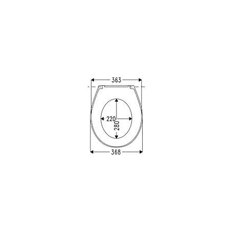 Abattant WC EMU en Duroplast, blanc sofclose, lXP  386x453 mm