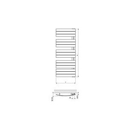 Radiateur Design type Pieve, électrique, blanc LxH 550x1680 mm