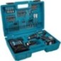 Perceuse-visseuse à percussion sans fil MAKITA HP333DSAX1 12V avec 2x 2,0 Ah Batteries, Chargeur, Kit de forets + embouts incl.