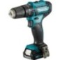 Perceuse-visseuse à percussion sans fil MAKITA HP333DSAX1 12V avec 2x 2,0 Ah Batteries, Chargeur, Kit de forets + embouts incl.