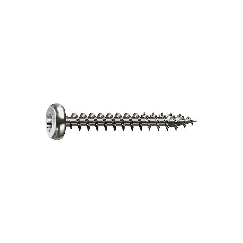 Vis tete ronde SPAX® inox A2 filetage plein T - STAR Plus Diam 4,0 x 50 mm,  200 pcs