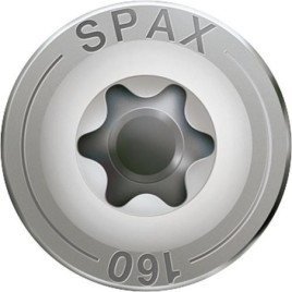 Vis tete ronde SPAX® inox A2 filetage plein T - STAR Plus Diam 4,0 x 50 mm,  200 pcs