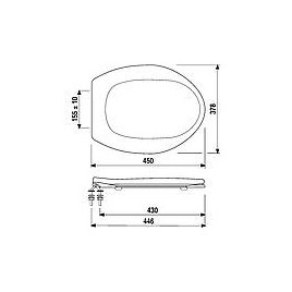 Lunette WC thermoplastique massif abu maxime