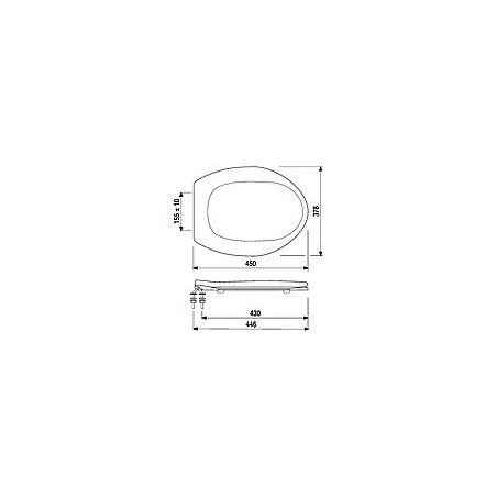 Lunette WC thermoplastique massif abu maxime