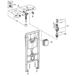 Soupape complete systeme de chasse AV1 42320 avec rallonge  Grohe Ref 42320000