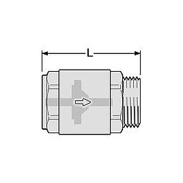 Clapet anti-retour IG pour AG 3/8" avec insert métallique et joint Viton