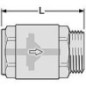 Clapet anti-retour IG pour AG 3/8" avec insert métallique et joint Viton