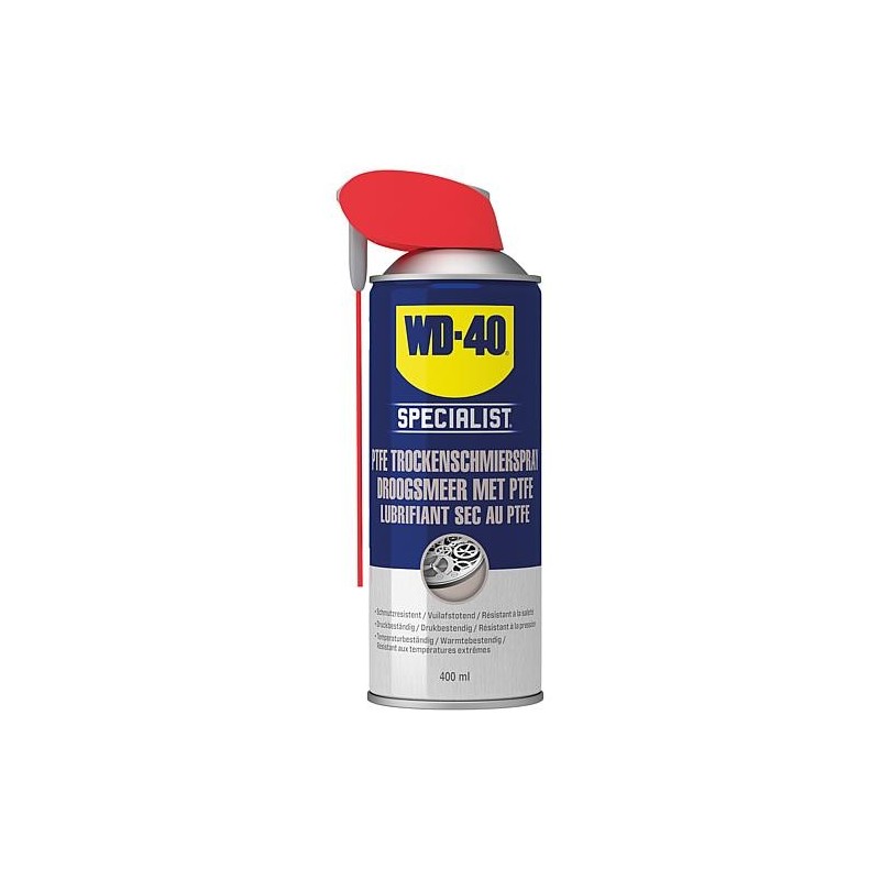 PTFE-Lubrifiant sec en aérsol WD-40 specialist 400ml Smart Straw-bombe aérosol