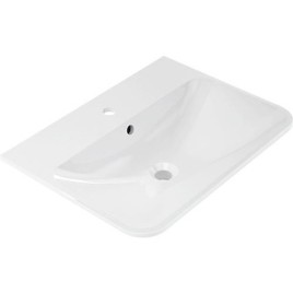 Lavabo Design ANNIKA 600x148x450 mm fonte minérale blanc