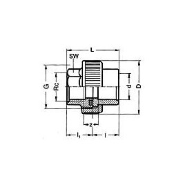 PVC-U - Raccord adhesif Raccord visse, 63 mm x 2" ,