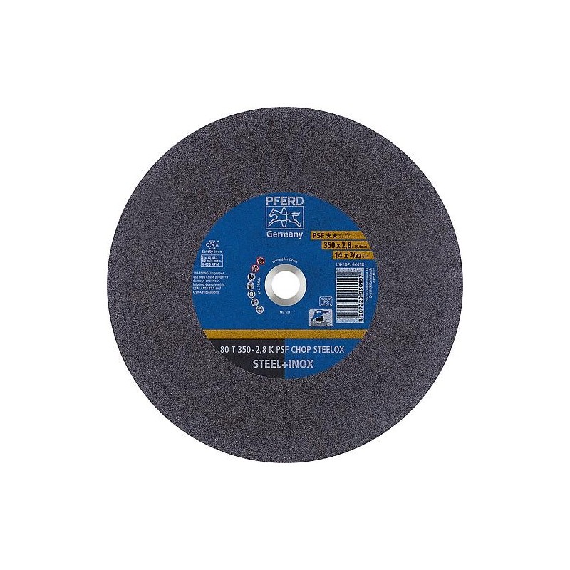 Disque de découpage PFERD Ø 350 x 2,8 x 25,4mm pour acier