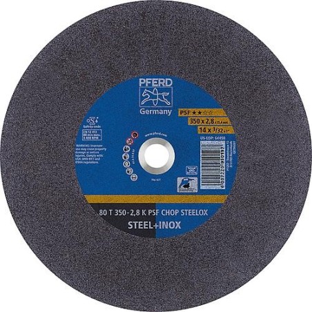 Disque de découpage PFERD Ø 350 x 2,8 x 25,4mm pour acier