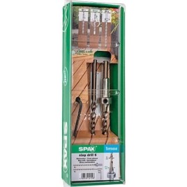 Kit Foret fraise SPAX® 2x forets bois 6 mm, 1x fraise 9,5mm, 1x clé à six pans creux