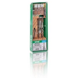 Kit Foret fraise SPAX® 2x forets bois 6 mm, 1x fraise 9,5mm, 1x clé à six pans creux