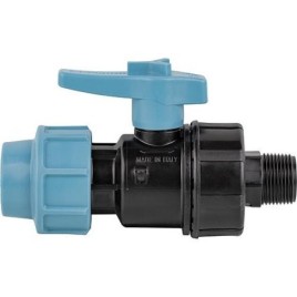 Vanne à compression pour PE, mâle 20 mm x DN15 (1/2)"