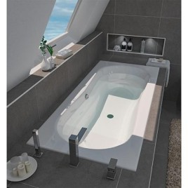 Baignoire Elfrun 1800x800x420 mm volume: 240 L acier émaillé blanc