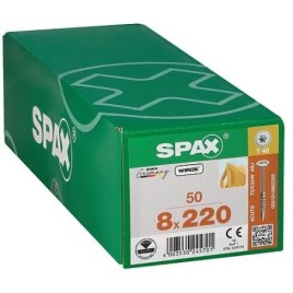 Vis tete plate SPAX® WIROX® filetage partiel T - STAR Plus ø 8,0 x 160 mm, UE 50 pcs