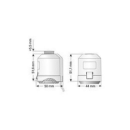 Servomoteur EVENES electrothermique 24 V fermé sans courant Ad.VA80 sur M30X1,5 inclus