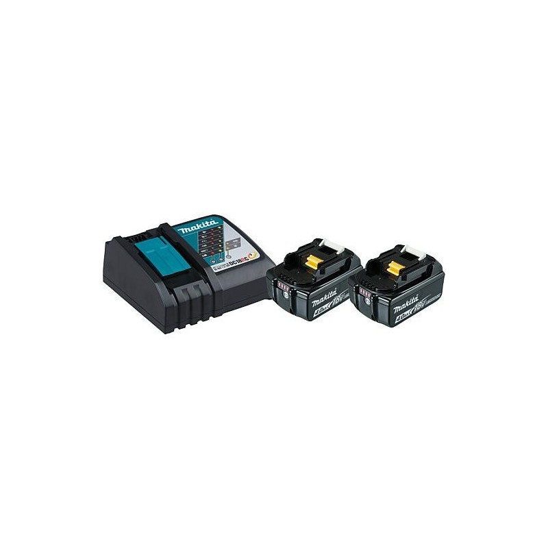 Kit Batterie MAKITA 18V 2x 4,0 Ah Li-Ion batteries et 1 chargeur 197490-7