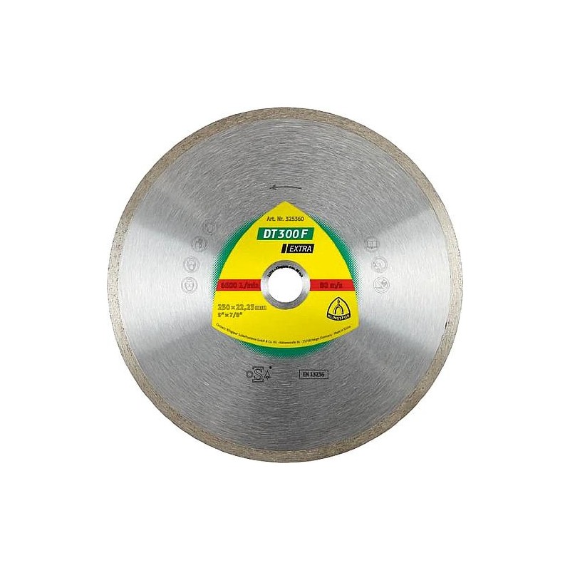 Disque à tronçonner diamant KLINGSPOR DT 300 F EXTRA 125 x 22,23 mm bord fermé