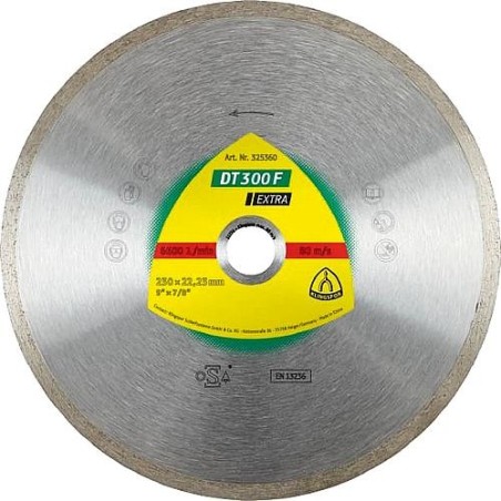 Disque à tronçonner diamant KLINGSPOR DT 300 F EXTRA 125 x 22,23 mm bord fermé