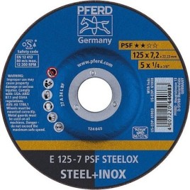 Disque à meuler PFERD Ø 125 x 7,2 x 22,23mm pour acier