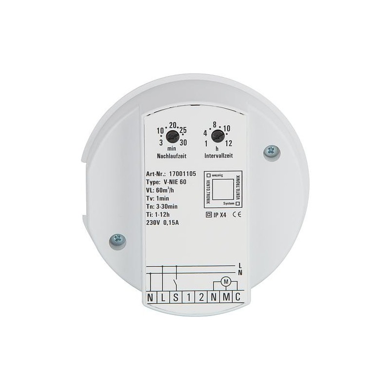 Module de commande Evenes V-NIE60 60m³/h, avec poursuite de fonctionnement variable, intermittent