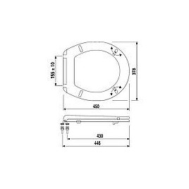 Lunette WC thermoplastique massif abumed public