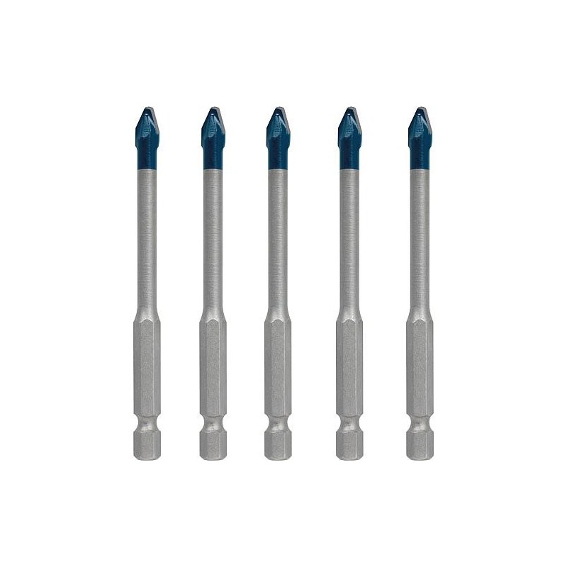 Kit Foret carrelage BOSCH 5 pcs. HardCeramic Ø 6 mm avec 1/4" hexag.