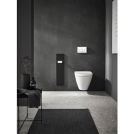 Module WC emco asis pure encastré, butée droite 730mm noir