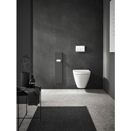 Module WC emco asis pure encastré, butée droite 730mm noir