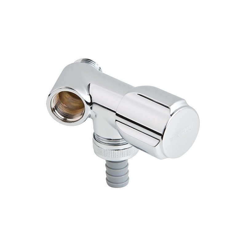 Schell Vanne de raccordement Comfort + clapet anti-retour p.pompe puisage, DN15 1/2", chrome